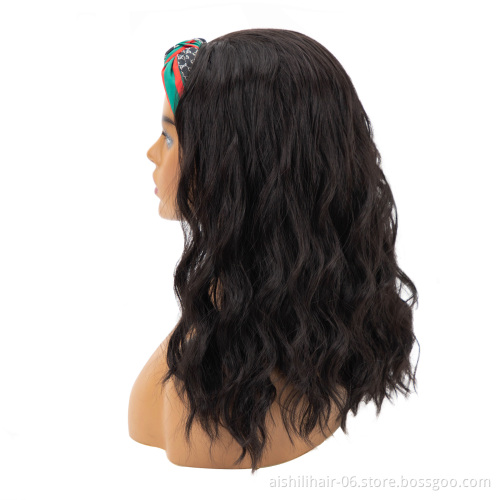 headbands hair wig for women good quality fibre synthetic hair with headband